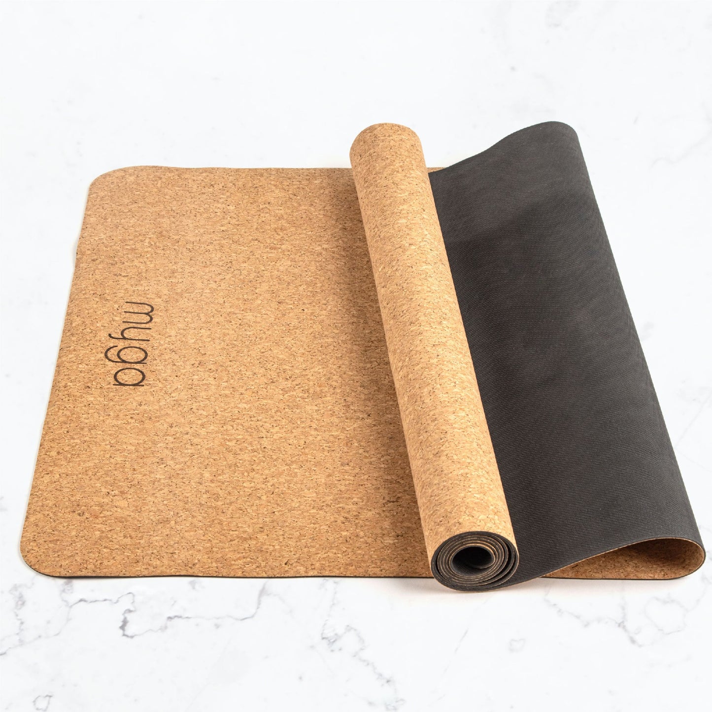 Travel Cork on Rubber Yoga Mat