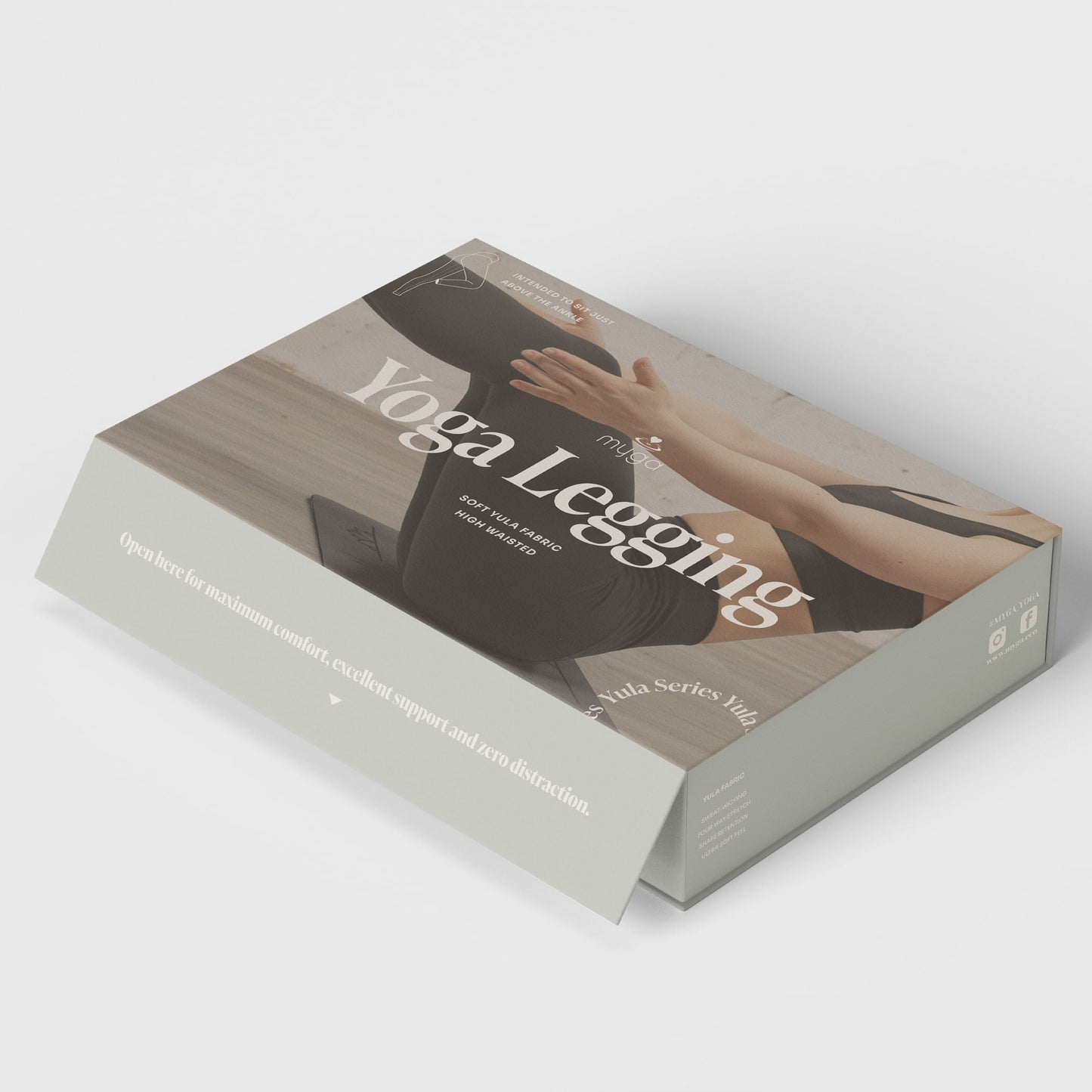 High-Waisted 7/8 Yula LUXE Yoga Leggings - Dark Grey