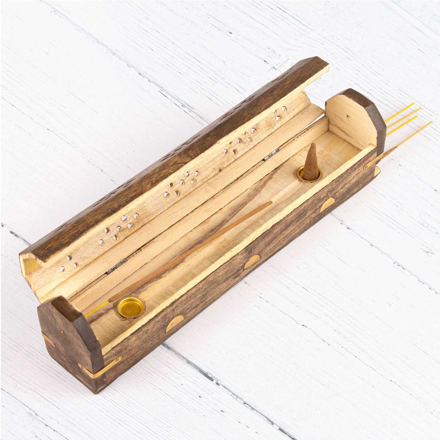 Wooden Incense Box - Sun Rays