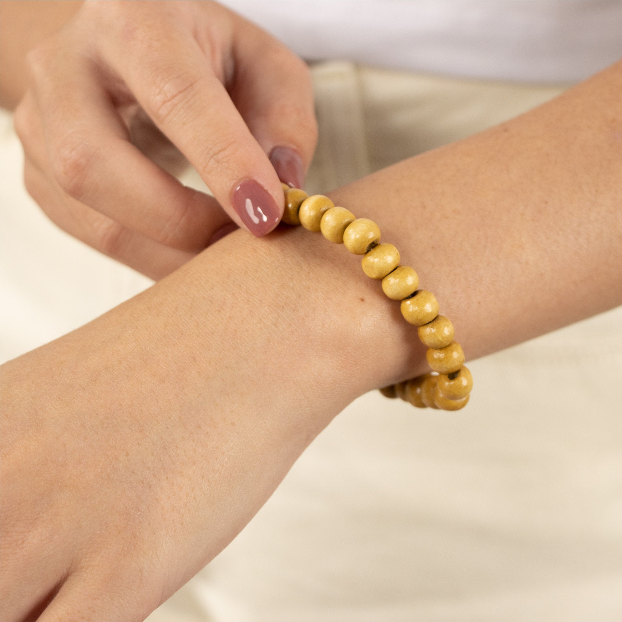 What do wooden bead bracelets clearance mean