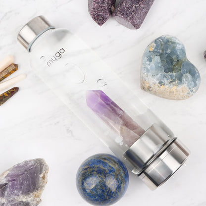 Crystal Water Bottle - Amethyst