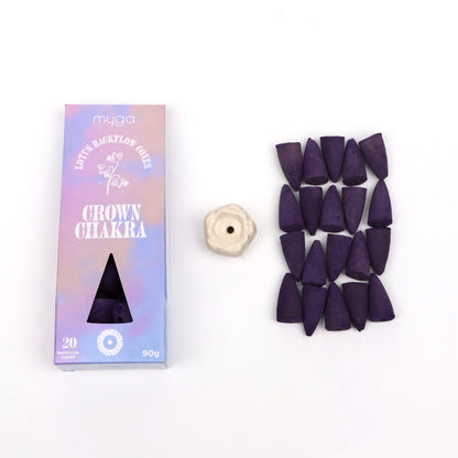 Chakra Incense Backflow Cones (Set of 7 Packs)