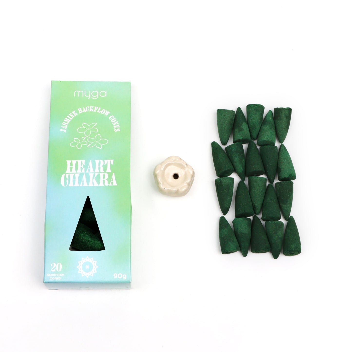 Chakra Incense Backflow Cones (Set of 7 Packs)