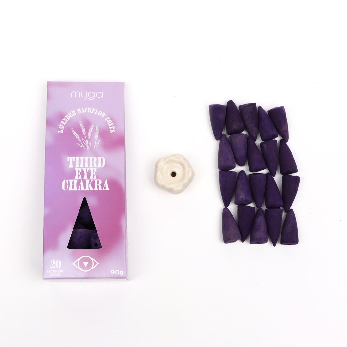 Chakra Incense Backflow Cones (Set of 7 Packs)