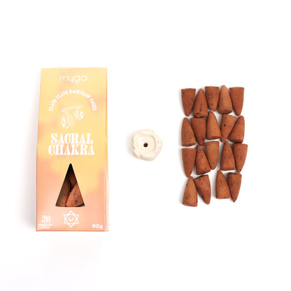 Chakra Incense Backflow Cones (Set of 7 Packs)