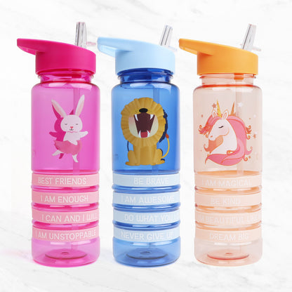 Kids Positivity Band Water Bottles 650ml