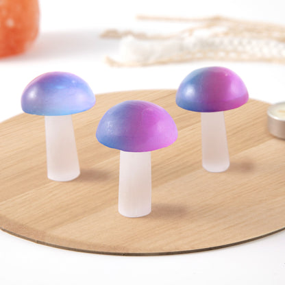 Electroplated Selenite Mushrooms