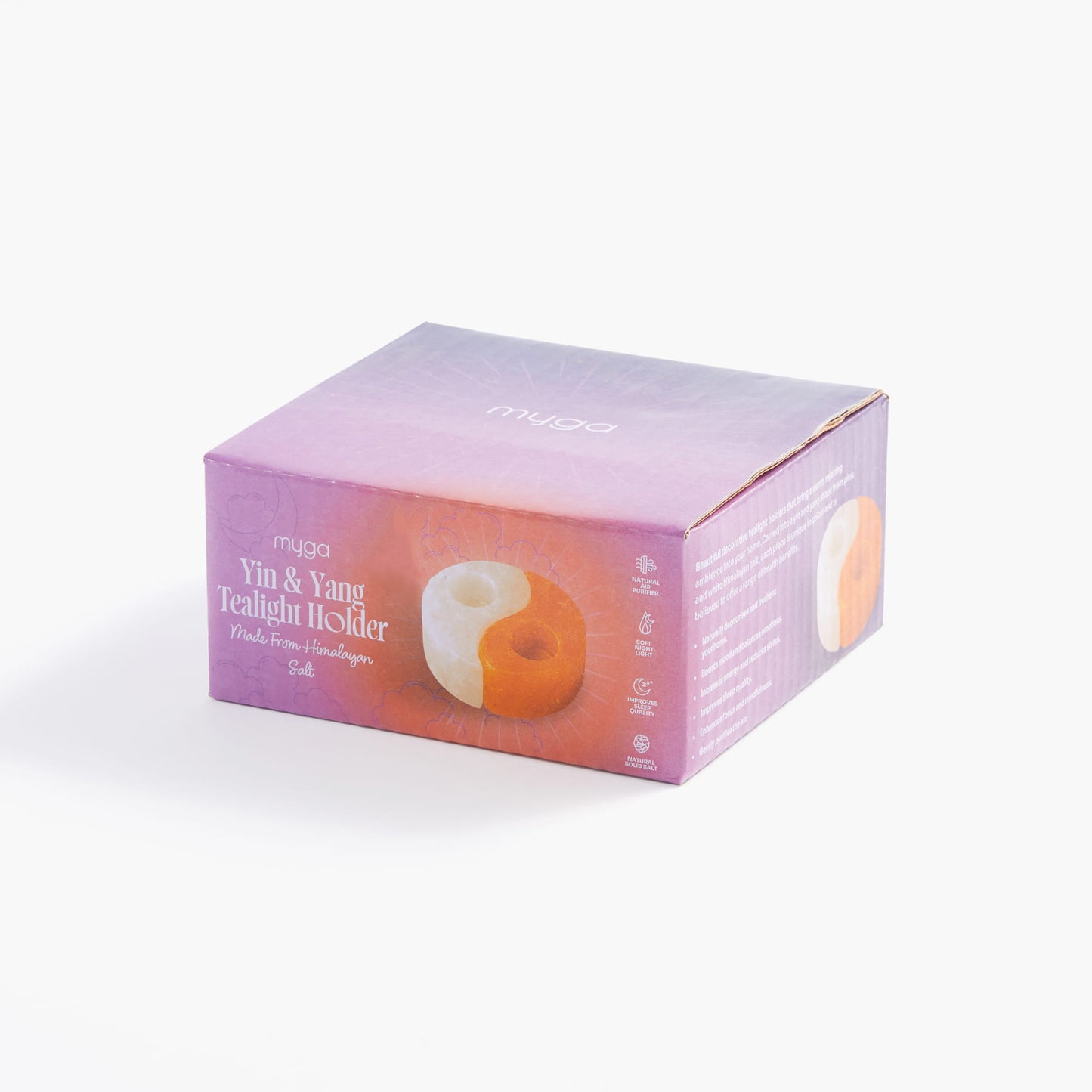 Yin & Yang Himalayan Salt Tealight Holder