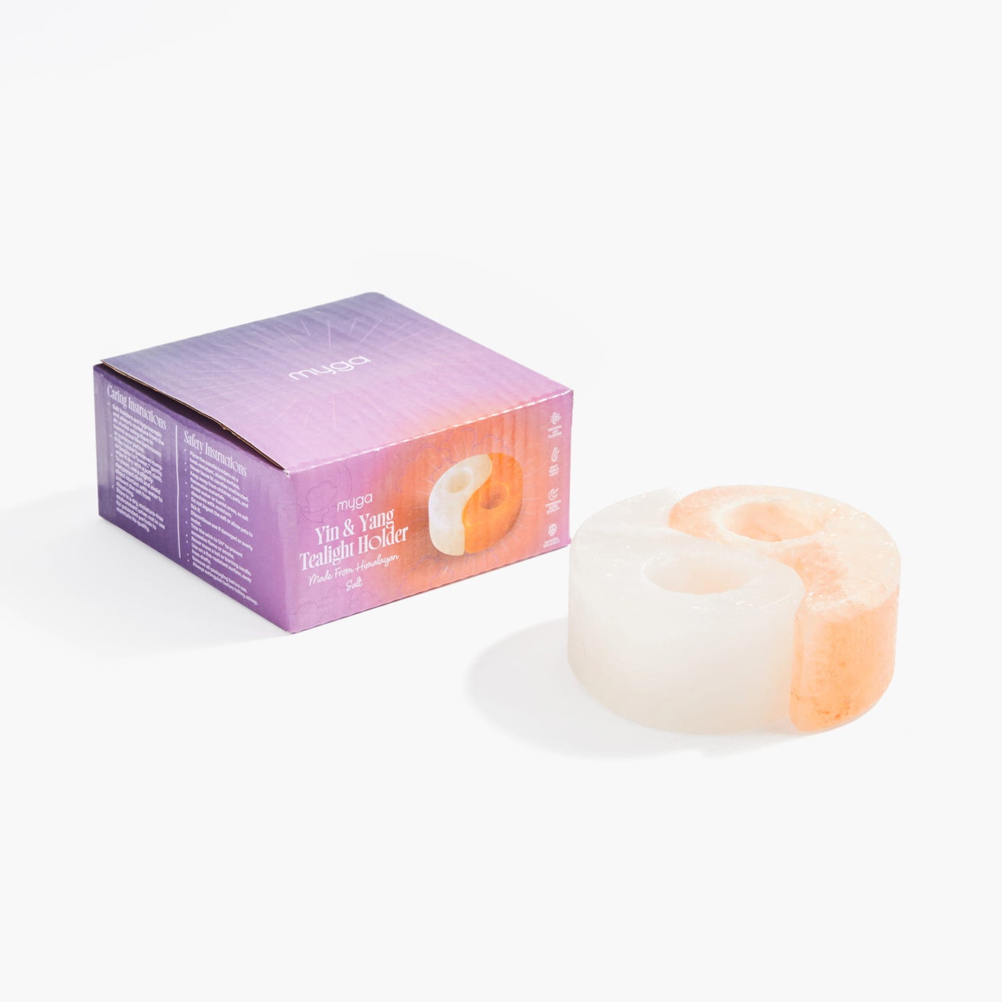 Yin & Yang Himalayan Salt Tealight Holder