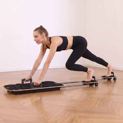 Wooden Pilates Reformer with Massage Roller