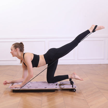 Wooden Pilates Reformer with Massage Roller
