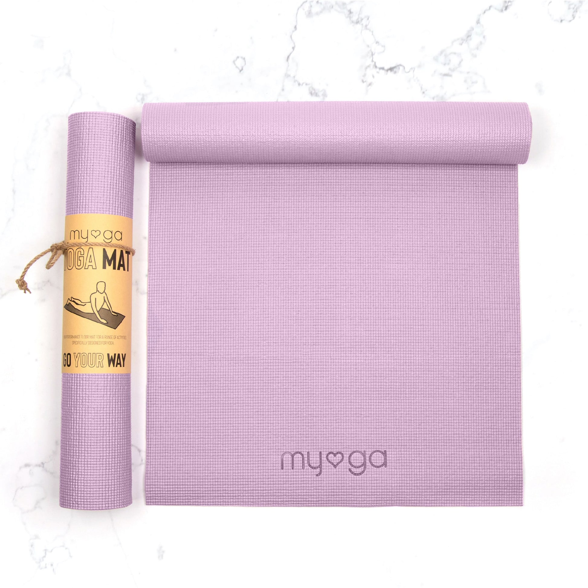 Gaiam Yoga Mat Premium Print Non Slip Exercise & Fitness Mat for All Types  of Yoga, Pilates & Floor Workouts, New Lilac Sundial, 5mm 