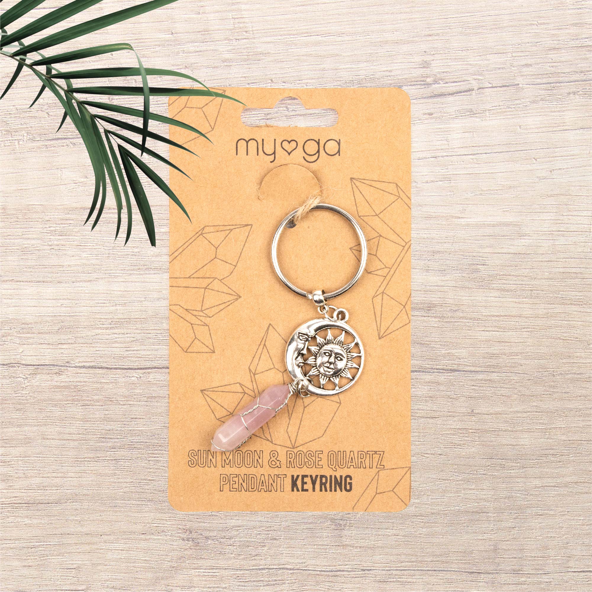 Rose on sale quartz keyring