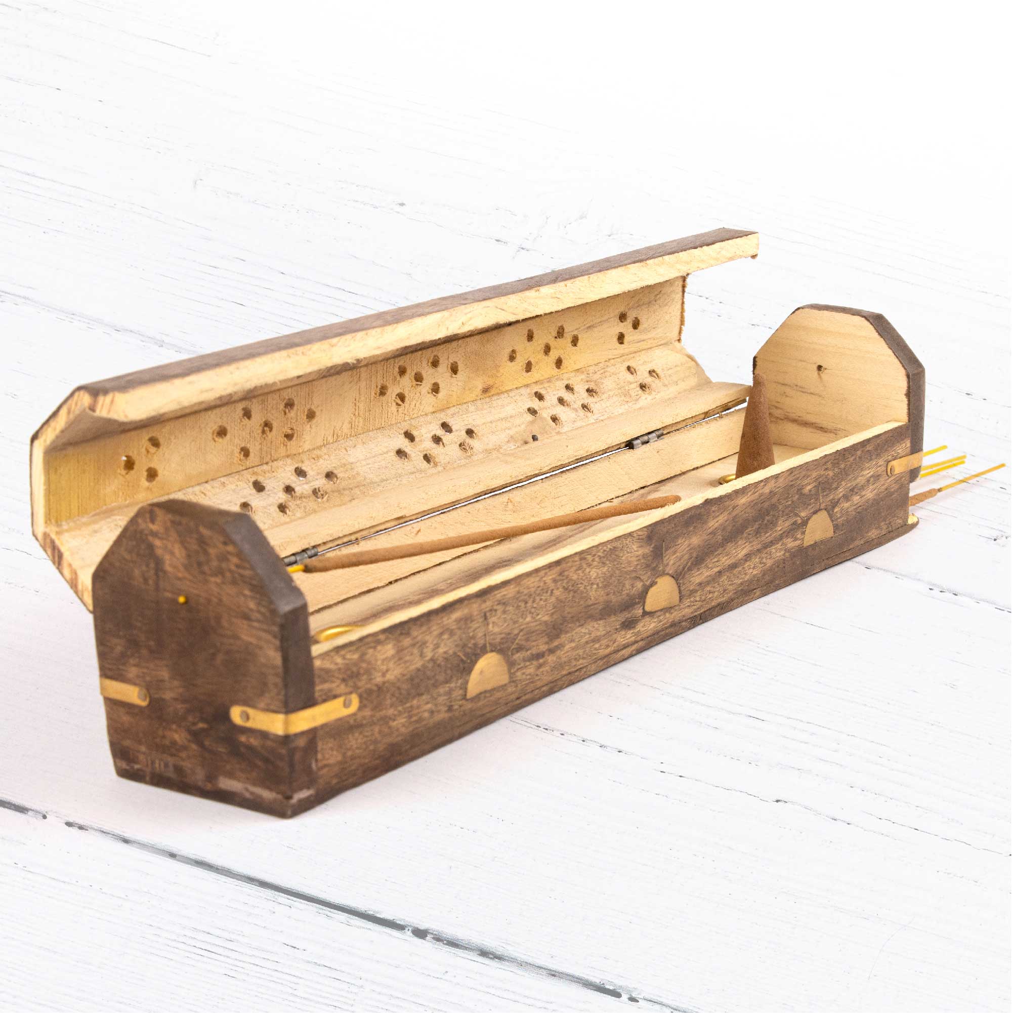 Wooden Incense Box - Sun Rays – www.myga.eco